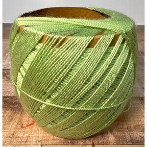 Large Spool Of Green Crocheting Thread For Crafting Or Industrial Use